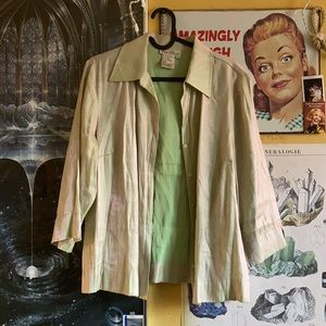 Duochrome fabric green/pink button down!